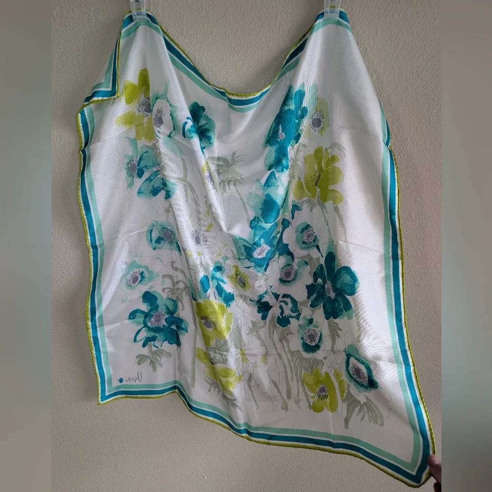 Vera 100% Silk Floral Print Scarf